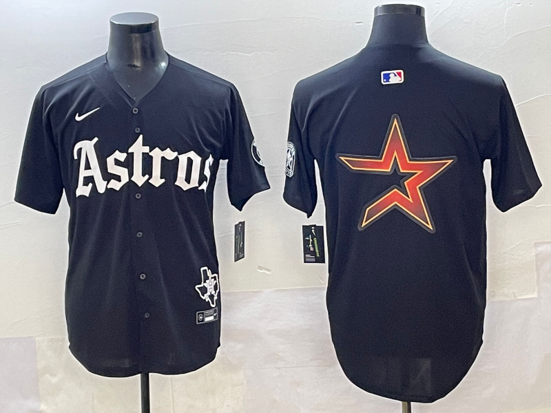 Men Houston Astros blank black MLB Nike 2025 jersey style 19